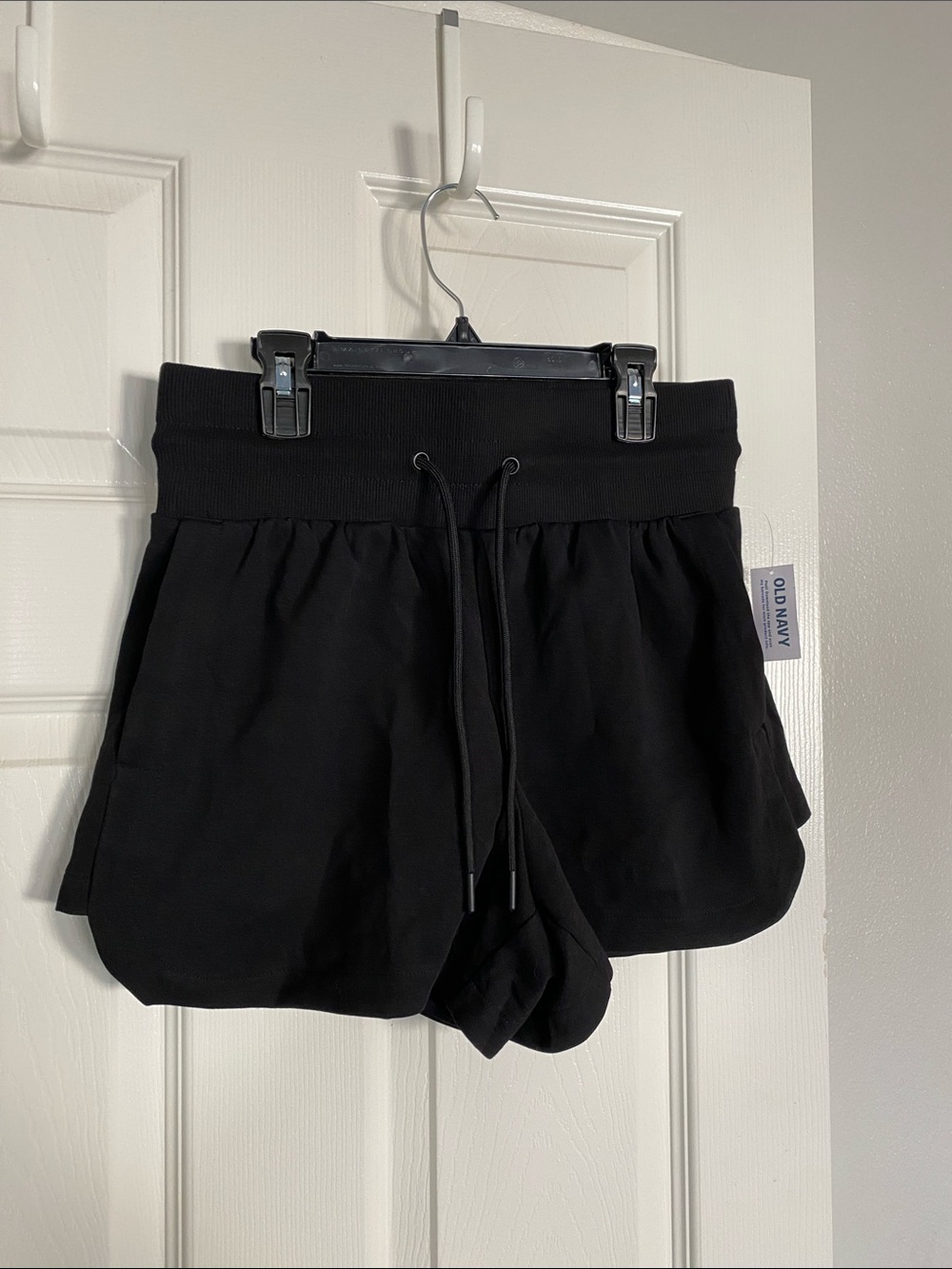 NWT Old Navy Black Women's Dynamic Fleece Drawstring Lounge Shorts
